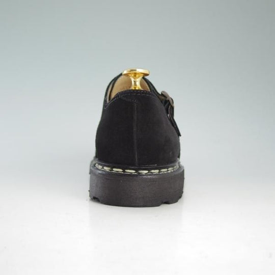 極美品★パラブーツ SIZE 6【貴重★スエード/WILLIAM/ウィリアム】ダブルモンク/マルシェソール/黒/メンズ/Paraboot★d621