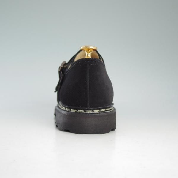 極美品★パラブーツ SIZE 6【貴重★スエード/WILLIAM/ウィリアム】ダブルモンク/マルシェソール/黒/メンズ/Paraboot★d621
