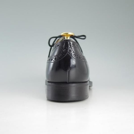 極上★チャーチ 75F/UK7.5【貴重★BURWOOD/旧チャーチ/ブックバインダーカーフ】81ラスト/バーウッド/フルブローグ/黒/Church's★d626