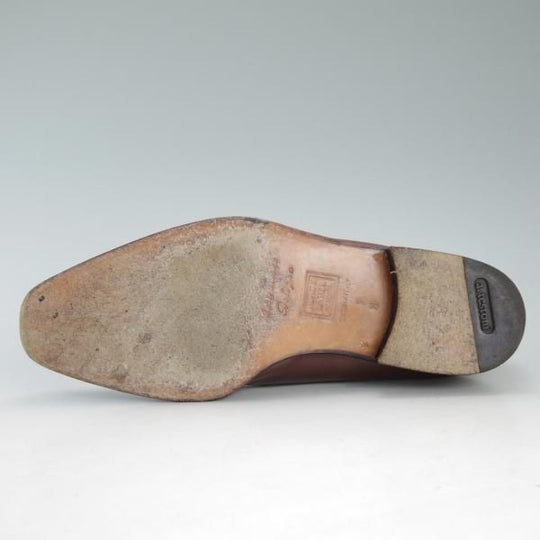 美品★(伊)ア・テストーニ SIZE 6【上級★ブラックラベル/BLACK LABEL】オックスフォード/カーフ/茶/メンズ/靴/シューズ/a.testoni★d630