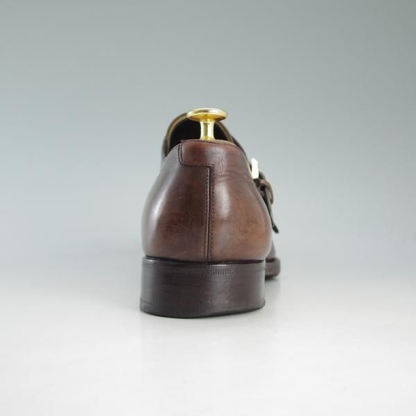★(伊)タニノクリスチー SIZE 7【定価18万円以上★最後期のダブルモンク/134644】カーフ/茶/メンズ/TANINO CRISCI★d631