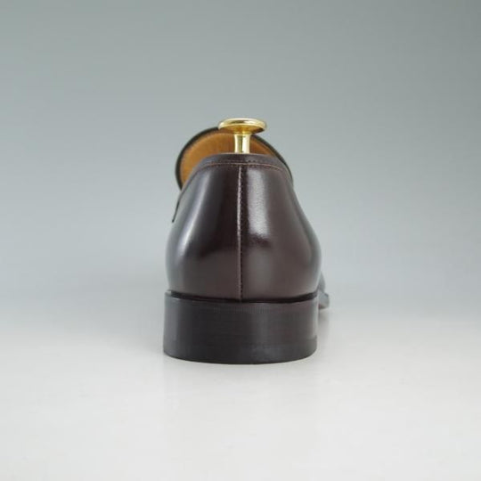 極美品★(伊)マンニーナ SIZE 7.5【貴重★レディメイドライン/コインローファー】カーフ/濃茶/メンズ/靴/シューズ/MANNINA★d632