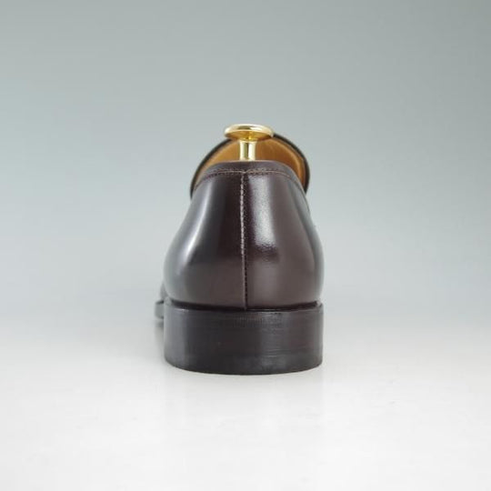 極美品★(伊)マンニーナ SIZE 7.5【貴重★レディメイドライン/コインローファー】カーフ/濃茶/メンズ/靴/シューズ/MANNINA★d632