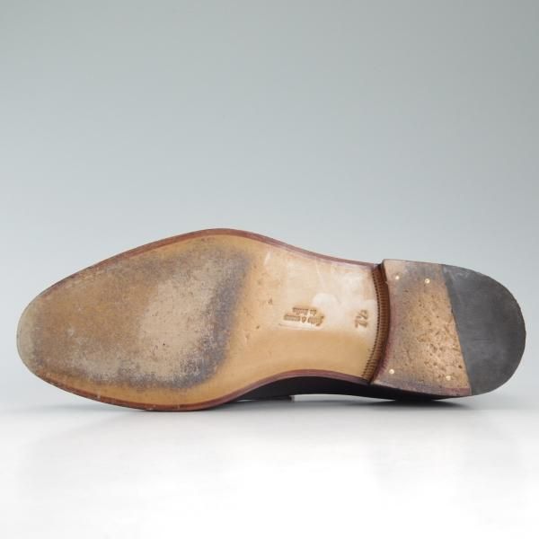 極美品★(伊)マンニーナ SIZE 7.5【貴重★レディメイドライン/コインローファー】カーフ/濃茶/メンズ/靴/シューズ/MANNINA★d632