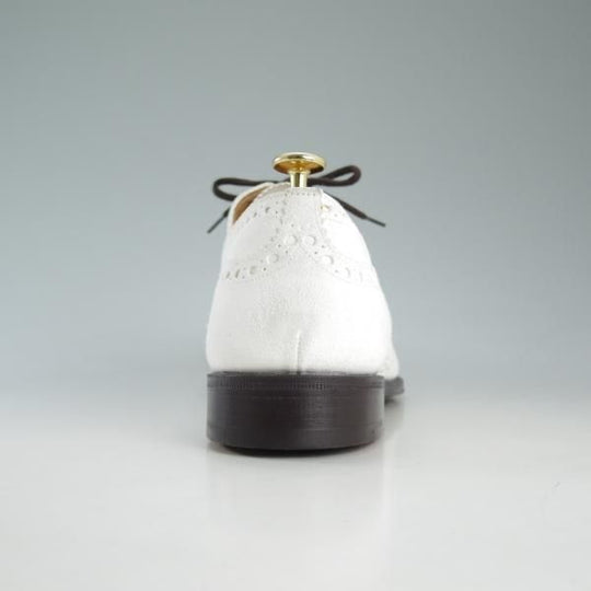 未使用★チャーチ 95F/UK9.5【貴重★JIL SANDER別注/9747ラスト/ジルサンダー】フルブローグ/スエード/白/メンズ/Church's★d639