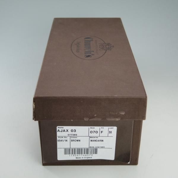 新品★チャーチ 70F/UK7【貴重★ルームシューズ/56ラスト】AJAX03/スリッパー/スリッポン/カーフ/茶/メンズ/Church's★d640