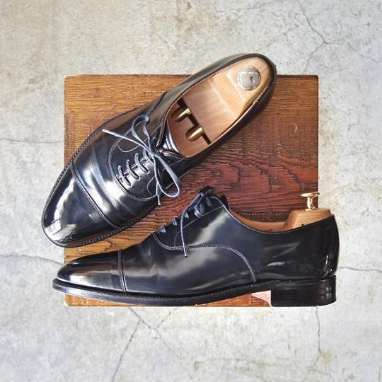 極上★クロケット&ジョーンズ 7E【★ポールスミス別注/CONNAUGHT】236ラスト/ストレートチップ/黒/メンズ/Paul Smith/Crockett&Jones★d642
