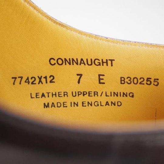 極上★クロケット&ジョーンズ 7E【★ポールスミス別注/CONNAUGHT】236ラスト/ストレートチップ/黒/メンズ/Paul Smith/Crockett&Jones★d642