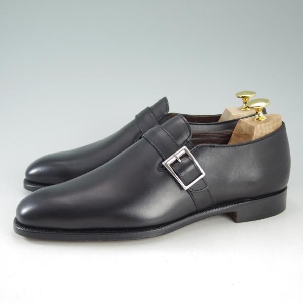 新品★(英)グレンソン 6.5E【貴重★モンクストラップ型スリッポン】103ラスト/33304-01/カーフ/黒/メンズ/GRENSON★d644