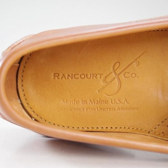 新品★(米)RANCOURT/ランコート 8D【貴重★コードバン/(ウイスキー色)ナチュラル】ユナイテッドアローズ別注/コインローファー★d645