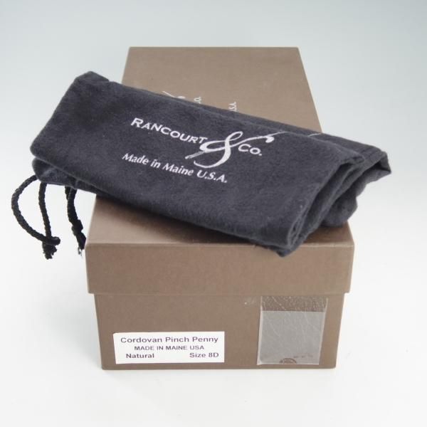 新品★(米)RANCOURT/ランコート 8D【貴重★コードバン/(ウイスキー色)ナチュラル】ユナイテッドアローズ別注/コインローファー★d645