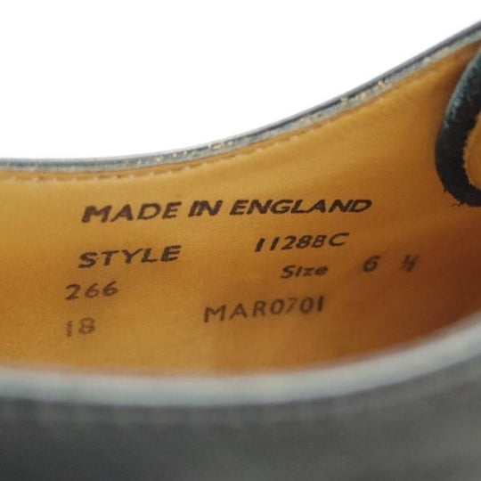 美品★(英)サンダース UK6.5【★ミリタリーコレクション/Military Derby Shoe/1128BC】ストレートチップ/カーフ/黒/メンズ/Sanders★d647