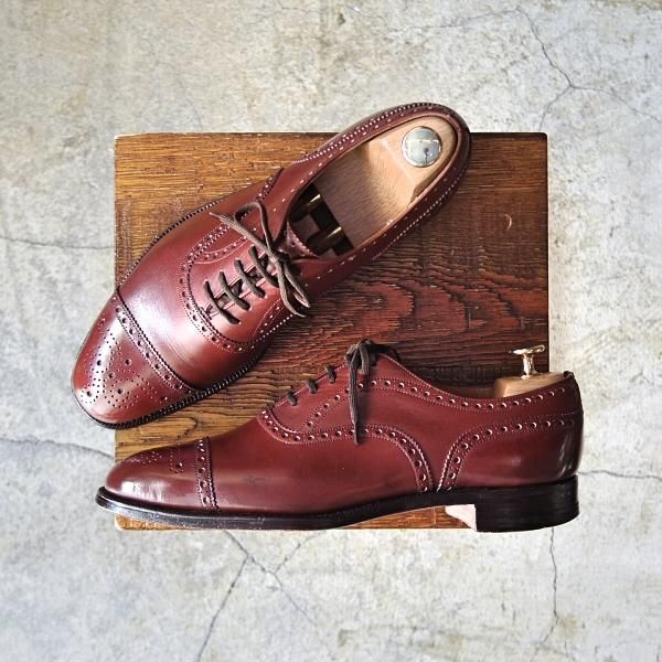 極上★チャーチ  70E/UK7【貴重★旧チャーチのディプロマット/DIPLOMAT IV/73ラスト】3都市/セミブローグ/カーフ/メンズ/Church's★d651