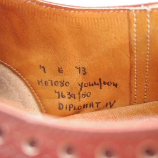 極上★チャーチ  70E/UK7【貴重★旧チャーチのディプロマット/DIPLOMAT IV/73ラスト】3都市/セミブローグ/カーフ/メンズ/Church's★d651