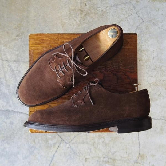 極上★チャーチ 85F/UK8.5【貴重★旧チャーチ/224ラスト/(伊)Calzoleria Borghini別注】3都市ロゴ/プレーントゥ/メンズ/Church's★d653