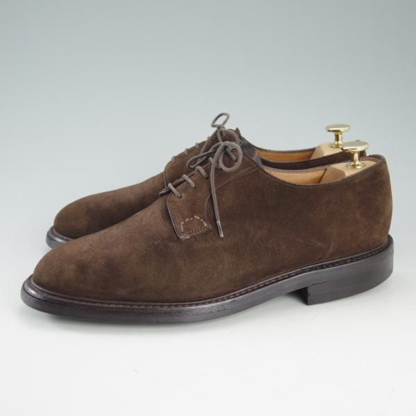 極上★チャーチ 85F/UK8.5【貴重★旧チャーチ/224ラスト/(伊)Calzoleria Borghini別注】3都市ロゴ/プレーントゥ/メンズ/Church's★d653