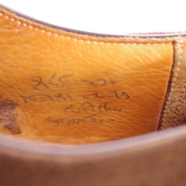 極上★チャーチ 85F/UK8.5【貴重★旧チャーチ/224ラスト/(伊)Calzoleria Borghini別注】3都市ロゴ/プレーントゥ/メンズ/Church's★d653