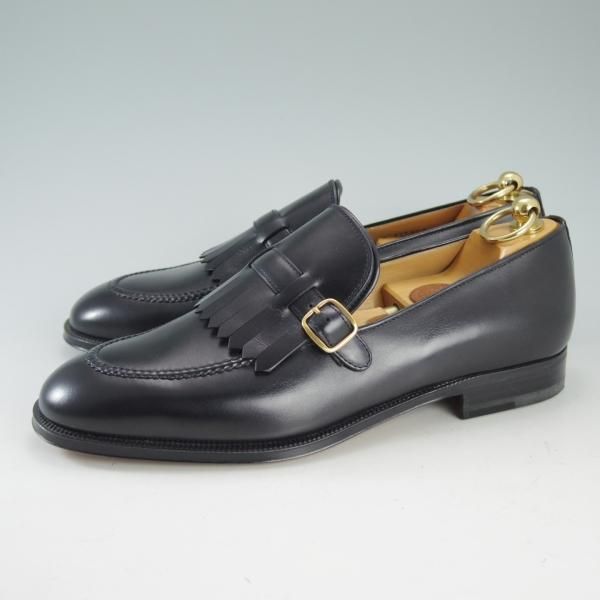 新品★(伊)タニノクリスチー SIZE 7【貴重★デッドストック/BOLZO/キルトモンク】1122906/カーフ/NERO/黒/メンズ/TANINO CRISCI★d655