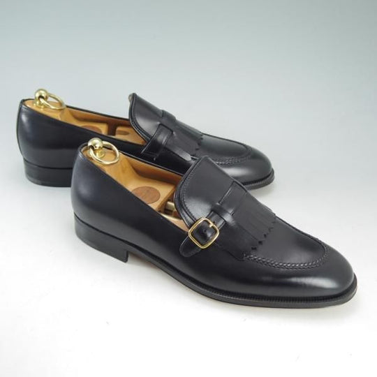 新品★(伊)タニノクリスチー SIZE 7【貴重★デッドストック/BOLZO/キルトモンク】1122906/カーフ/NERO/黒/メンズ/TANINO CRISCI★d655