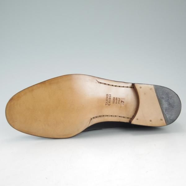 新品★(伊)タニノクリスチー SIZE 7【貴重★デッドストック/BOLZO/キルトモンク】1122906/カーフ/NERO/黒/メンズ/TANINO CRISCI★d655