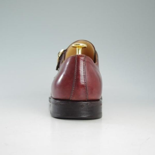 極上★(伊)タニノクリスチー SIZE 7【定価10万円以上★当時の定番ダブルモンク】671/カーフ/赤茶/メンズ/TANINO CRISCI★d656