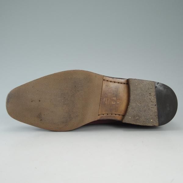 極上★(伊)タニノクリスチー SIZE 7【定価10万円以上★当時の定番ダブルモンク】671/カーフ/赤茶/メンズ/TANINO CRISCI★d656