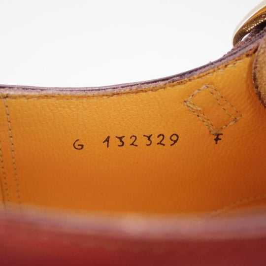 極上★(伊)タニノクリスチー SIZE 7【定価10万円以上★当時の定番ダブルモンク】671/カーフ/赤茶/メンズ/TANINO CRISCI★d656