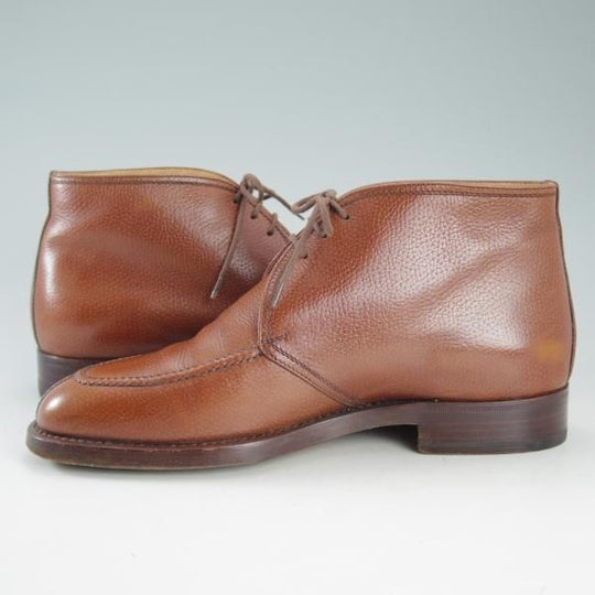 美品★(伊)タニノクリスチー SIZE 7【貴重★ブラックラピド製法】チャッカブーツ/グレインレザー/茶/メンズ/TANINO CRISCI★d659