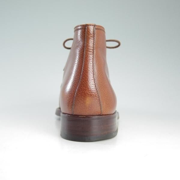美品★(伊)タニノクリスチー SIZE 7【貴重★ブラックラピド製法】チャッカブーツ/グレインレザー/茶/メンズ/TANINO CRISCI★d659