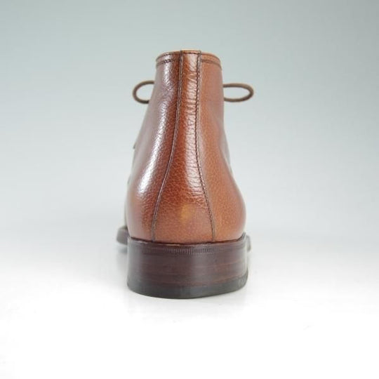 美品★(伊)タニノクリスチー SIZE 7【貴重★ブラックラピド製法】チャッカブーツ/グレインレザー/茶/メンズ/TANINO CRISCI★d659