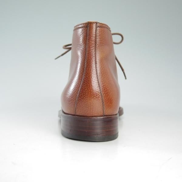 美品★(伊)タニノクリスチー SIZE 7【貴重★ブラックラピド製法】チャッカブーツ/グレインレザー/茶/メンズ/TANINO CRISCI★d659