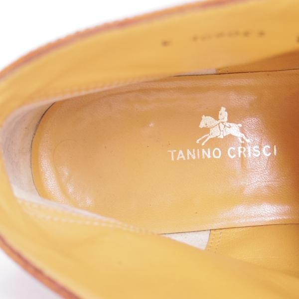 美品★(伊)タニノクリスチー SIZE 7【貴重★ブラックラピド製法】チャッカブーツ/グレインレザー/茶/メンズ/TANINO CRISCI★d659