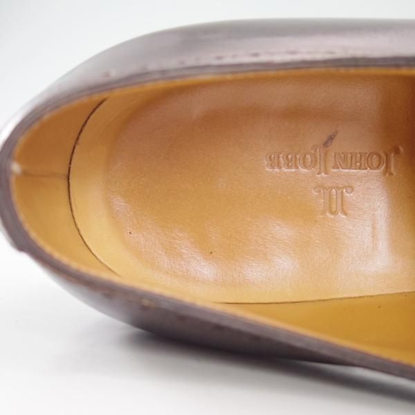 美品★ジョンロブ 8E【★ミスティカーフ/SAUNTON/7000ラスト】セミブローグ/カーフ/濃茶/メンズ/JOHN LOBB★d660