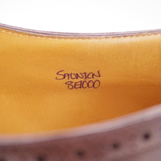 美品★ジョンロブ 8E【★ミスティカーフ/SAUNTON/7000ラスト】セミブローグ/カーフ/濃茶/メンズ/JOHN LOBB★d660