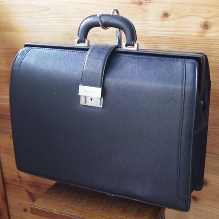 美品★バーバリー/Burberry【貴重★ダレスバッグ】メンズ ビジネス バッグ/レザー/黒/ブリーフケース★N5336