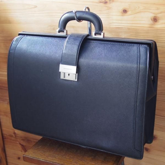 美品★バーバリー/Burberry【貴重★ダレスバッグ】メンズ ビジネス バッグ/レザー/黒/ブリーフケース★N5336