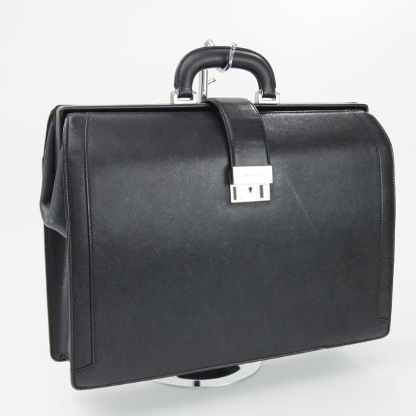 美品★バーバリー/Burberry【貴重★ダレスバッグ】メンズ ビジネス バッグ/レザー/黒/ブリーフケース★N5336