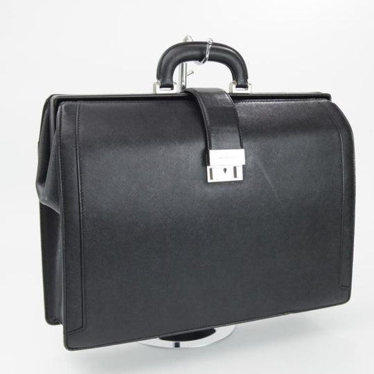 美品★バーバリー/Burberry【貴重★ダレスバッグ】メンズ ビジネス バッグ/レザー/黒/ブリーフケース★N5336