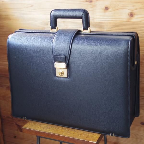 DAKS黒 レザー ビジネスバッグ 美品☆(英)ダックス/DAKS【☆ダレスバッグ】メンズ ビジネス
