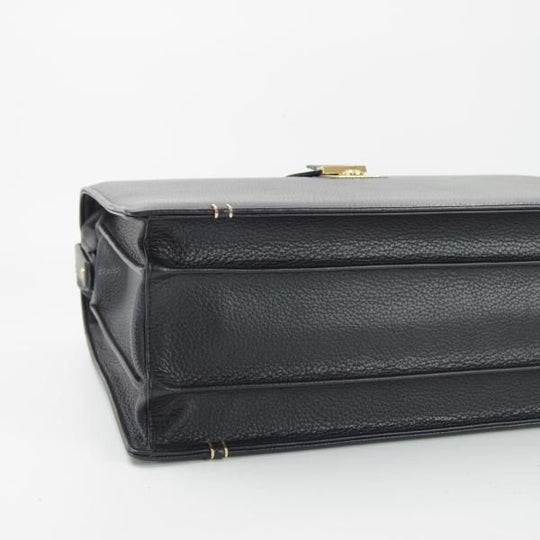 美品★(英)ダックス/DAKS【★ダレスバッグ】メンズ ビジネス バッグ/レザー/黒/ブリーフケース★N5337