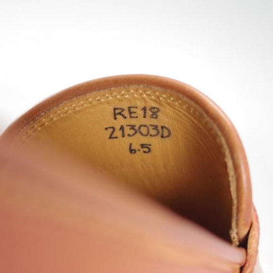 極上★(台湾)神匠/シンショウ SIZE 6.5【貴重★コードバン仕様/ナチュラル〜マホガニー系色】コインローファー/薄茶/メンズ★d662