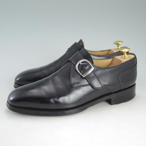 極上★(ベルギー)AMBIORIX/アンビオリクス SIZE 7【貴重★ベルギー王室御用達】モンクストラップ/カーフ/黒/メンズ★d663