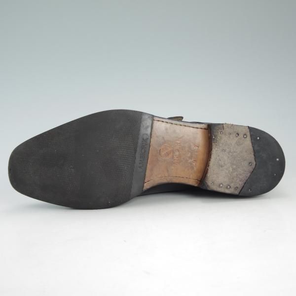 極上★(ベルギー)AMBIORIX/アンビオリクス SIZE 7【貴重★ベルギー王室御用達】モンクストラップ/カーフ/黒/メンズ★d663