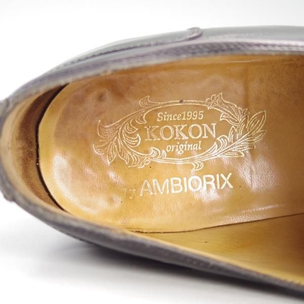 極上★(ベルギー)AMBIORIX/アンビオリクス SIZE 7【貴重★ベルギー王室御用達】モンクストラップ/カーフ/黒/メンズ★d663