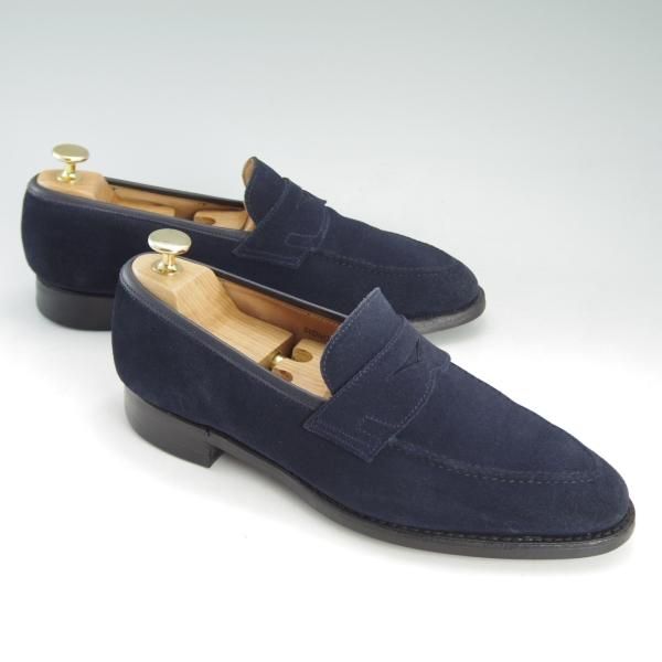 極上★クロケット&ジョーンズ 6E【ダイナイトソール仕様★シドニー/SYDNEY】341ラスト/スエード/コインローファー/Crockett&Jones★d664