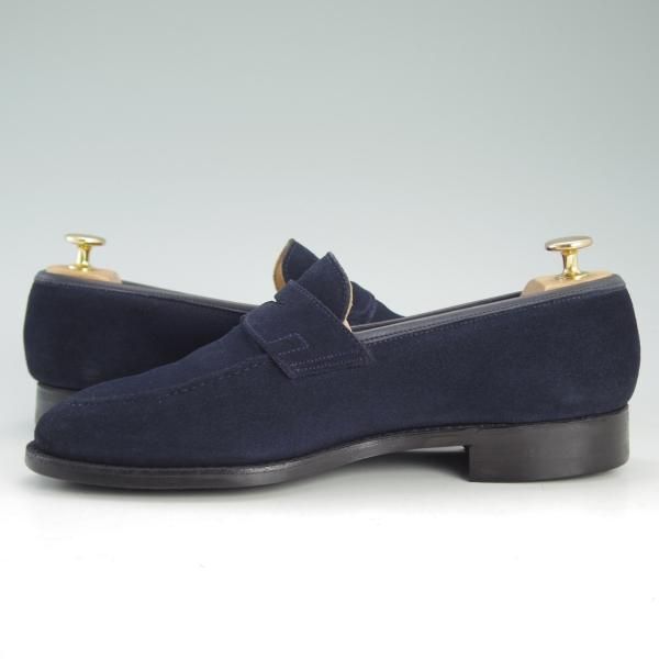 クロケット＆ジョーンズのSYDNEY 6E ネイビー クロケットアンドジョーンズ CROCKETT\u0026JONES SYDNEY スエード コイン