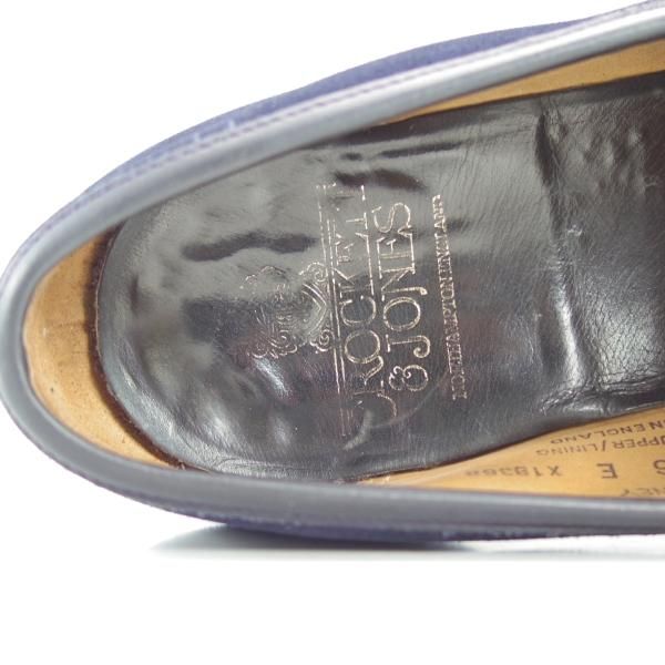 極上★クロケット&ジョーンズ 6E【ダイナイトソール仕様★シドニー/SYDNEY】341ラスト/スエード/コインローファー/Crockett&Jones★d664