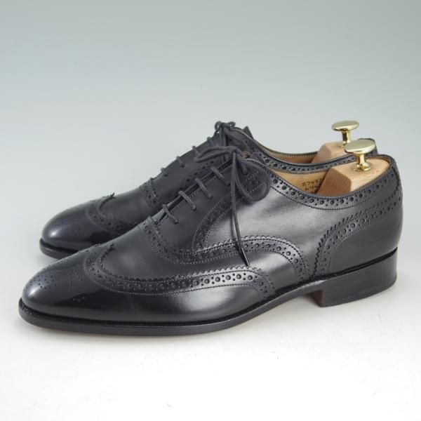 美品★トリッカーズ SIZE 7【貴重★ドレスライン/NORFLK/6463】フルブローグ/カーフ/黒/メンズ/5067-1/短靴/Tricker's★d665