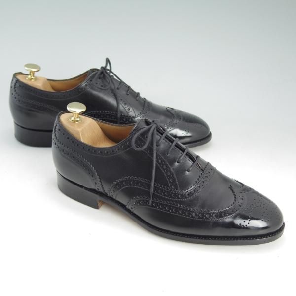 【極美品】Tricker's トリッカーズ 革靴 内羽根 黒 UK7 1/2 美品☆トリッカーズ SIZE 7【貴重☆ドレスライン/NORFLK/6463