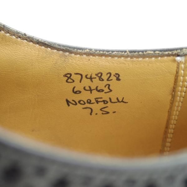 美品★トリッカーズ SIZE 7【貴重★ドレスライン/NORFLK/6463】フルブローグ/カーフ/黒/メンズ/5067-1/短靴/Tricker's★d665